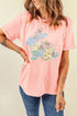 Vibrant Patchwork Bunny Motif Printed Graphic Tee