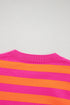 Vibrant Wide Stripe Structured Shoulder Knit Sweater