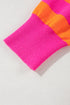 Vibrant Wide Stripe Structured Shoulder Knit Sweater