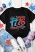 Vintage 1776 Patriotic Stars and Stripes Graphic Tee