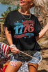 Vintage 1776 Patriotic Stars and Stripes Graphic Tee