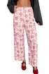Vintage Floral All Over Print Wide Leg Denim Jeans