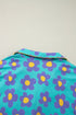 Vintage Floral Long Sleeve Collared Button Down Pajama Set
