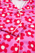 Vintage Floral Long Sleeve Collared Button Down Pajama Set