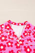 Vintage Floral Long Sleeve Collared Button Down Pajama Set