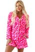 Vintage Floral Long Sleeve Collared Button Down Pajama Set