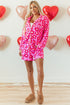 Vintage Floral Long Sleeve Collared Button Down Pajama Set