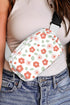 Vintage Floral Print Canvas Wide Strap Camera Crossbody Bag