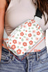 Vintage Floral Print Canvas Wide Strap Camera Crossbody Bag