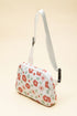 Vintage Floral Print Canvas Wide Strap Camera Crossbody Bag
