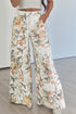 Vintage Floral Print High Waist Wide Leg Jeans