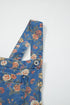 Vintage Floral Print Pleated Loose Denim Overall Jumpsuit