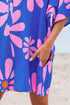 Vintage Floral Print Shirt Collar Button Front Loose Romper