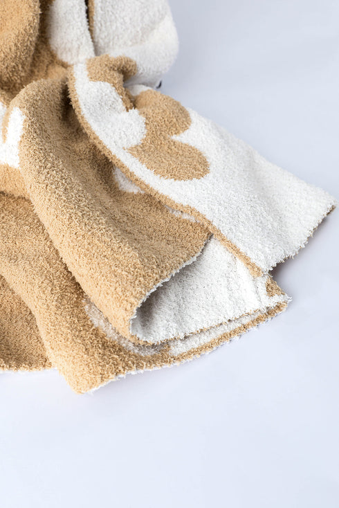 Vintage Floral Print Soft Plush Throw Blanket
