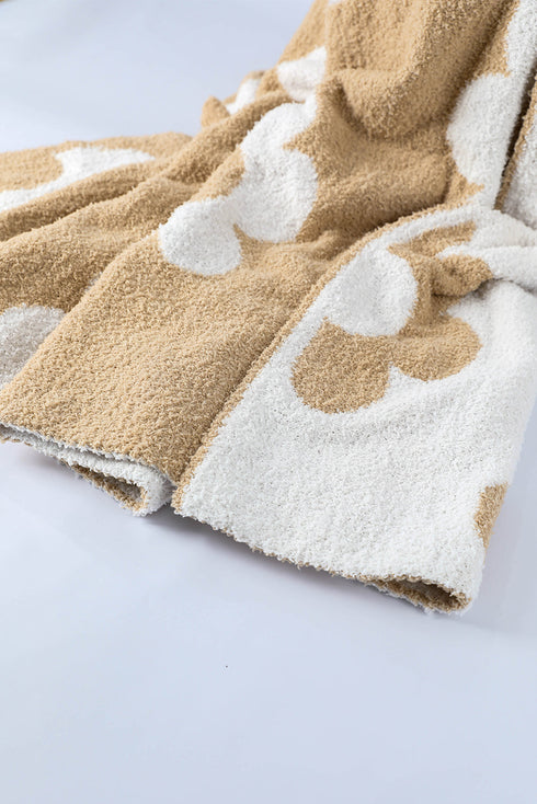 Vintage Floral Print Soft Plush Throw Blanket
