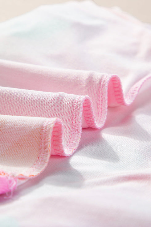 Vintage Floral Print Split Neck Tassel Tie Woven Top