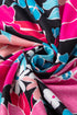 Vintage Floral Print V Neck Roll Tab Blouse