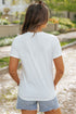 Vintage Floral Sequin Embellished Short Sleeve Graphic Tee