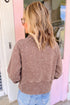 Vintage Half Zip Long Sleeve Shift Sweatshirt