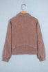 Vintage Half Zip Long Sleeve Shift Sweatshirt