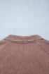 Vintage Half Zip Long Sleeve Shift Sweatshirt