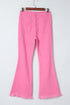 Vintage High Waist Distressed Raw Hem Flare Jeans