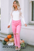 Vintage High Waist Distressed Raw Hem Flare Jeans