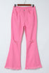 Vintage High Waist Distressed Raw Hem Flare Jeans