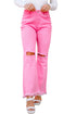 Vintage High Waist Distressed Raw Hem Flare Jeans