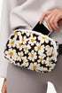 Vintage Inspired Daisy Print Nylon Adjustable Crossbody Bag