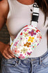 Vintage Inspired Floral Print Saddle Crossbody Bag