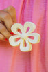 Vintage Inspired Flower Shape Resin Hair Claw Clip