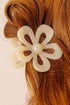 Vintage Inspired Flower Shape Resin Hair Claw Clip