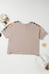 Vintage Inspired Granny Square Crochet Accent Tee