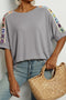 Vintage Inspired Granny Square Crochet Accent Tee