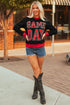 Vintage Inspired Graphic Contrast Trim Pullover Sweatshirt