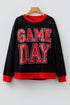 Vintage Inspired Graphic Contrast Trim Pullover Sweatshirt