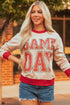 Vintage Inspired Graphic Contrast Trim Pullover Sweatshirt