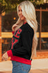 Vintage Inspired Graphic Contrast Trim Pullover Sweatshirt