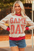 Vintage Inspired Graphic Contrast Trim Pullover Sweatshirt
