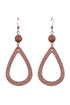 Vintage Inspired Hollowed Waterdrop Composite Hook Earrings