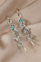 Vintage Inspired Ivy Leaf Rhinestone Statement Dangle Earrings