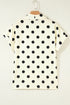 Vintage Inspired Polka Dot Mock Neck Dolman Top