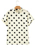 Vintage Inspired Polka Dot Mock Neck Dolman Top