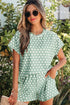 Vintage Inspired Polka Dot Print Two Piece Short Set