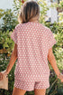Vintage Inspired Polka Dot Print Two Piece Short Set
