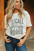 Vintage Inspired Rodeo Lyric Graphic Print T Shirt