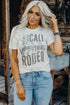 Vintage Inspired Rodeo Lyric Graphic Print T Shirt