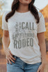 Vintage Inspired Rodeo Lyric Graphic Print T Shirt
