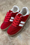Vintage Inspired Striped Patchwork Lace Up Flat Shoes